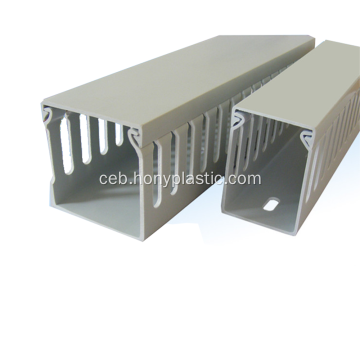 Flexible Rectangular Grey Plastic PVC Wiring Cable Duct